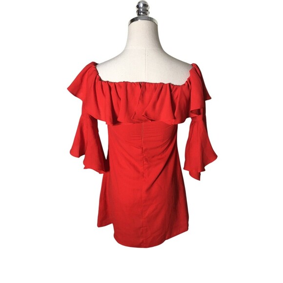 Lulus Top Women's Size XS Red Ruffle Neckline - Picture 2 of 5